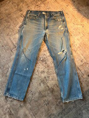 Vintage Carhartt B171 Relaxed Fit Distressed Jeans 36x32